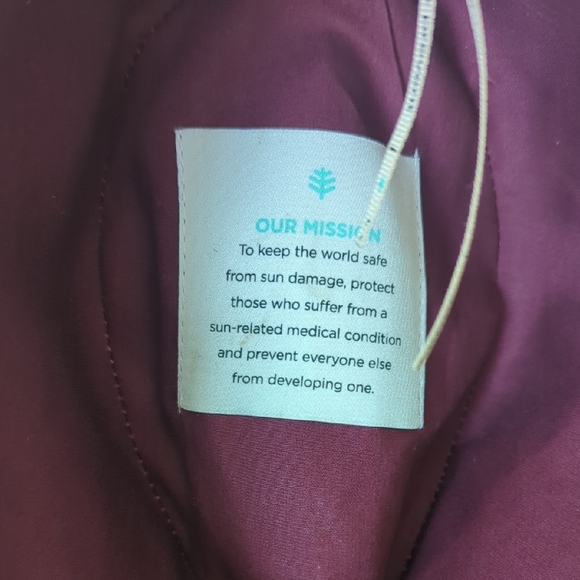 Coolibar Tan Sun Hat with Purple Band - Picture 4 of 5